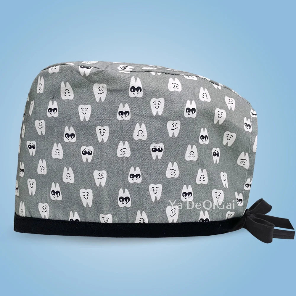 Cartoon Print Medical Scrub Cap