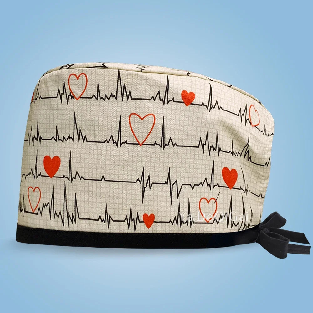 Cartoon Print Medical Scrub Cap
