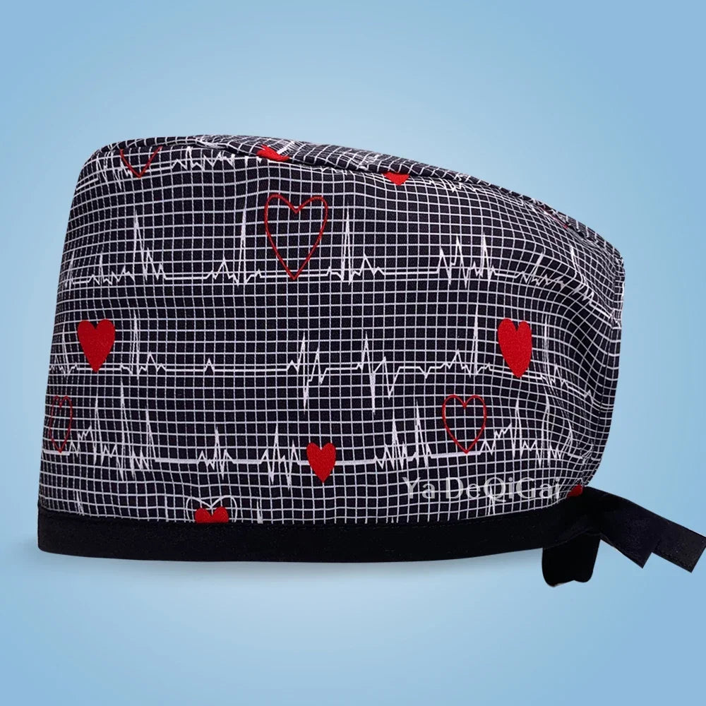 Cartoon Print Medical Scrub Cap